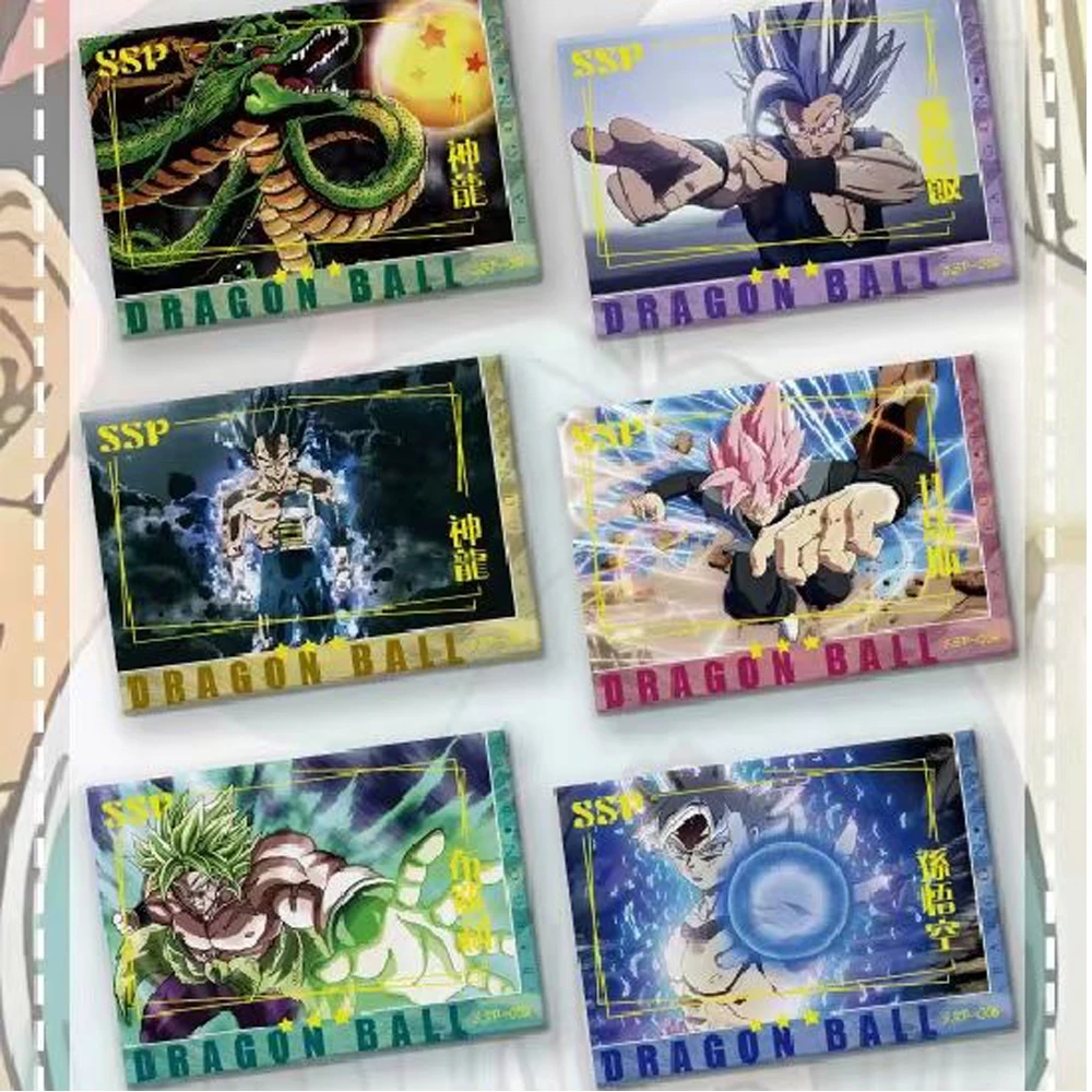 New Dragon Ball Cards Wholesale 36BOX Case Character Role Serie Super Saiyan Son Goku Shiny Anime Trading Cards