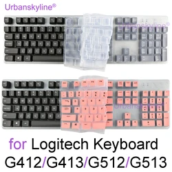 Keyboard Cover for Logitech G512 Carbon G513 G412 SE G413 SE Mechanical for Logi Silicone Protector Skin Case Film Clear Black