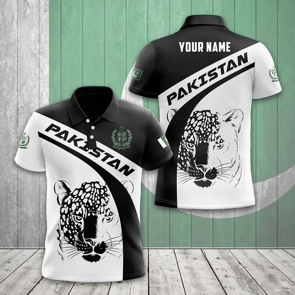 

Pakistan Flag & Coat of Arms Customized Polo Shirts Summer Casual Streetwear Men's Fashion Loose Jersey Plus Size Sportswear