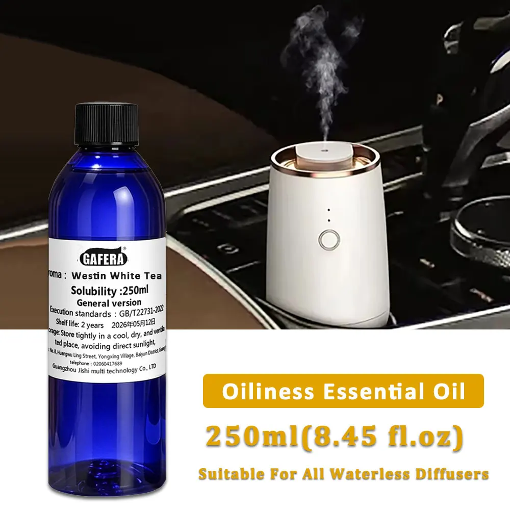 GAFERA 250ml (8.45 fl.oz) Westin White Tea Essential Oils - For All Waterless Diffuser, Aromatherapy Machine Replenishes Essence