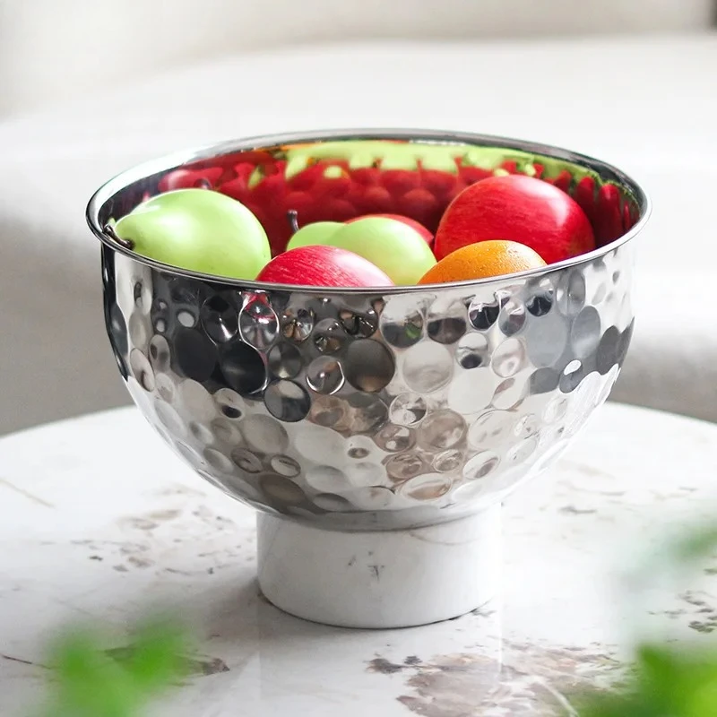 Creative Hammer Pattern Fruits Bowl Storage Tray Snacks and Nuts Bowl Hotel Restaurant Fruit Plates Home Kitchen Dessert Cutlery