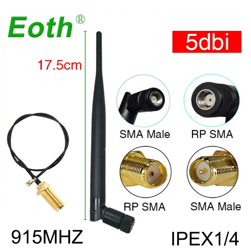 Eoth 915 МГц антенна Lorawan lora 5dbi SMA Штекерный разъем 915 МГц антенна GSM 21 см ipex 1 4 mhf4 отрезок