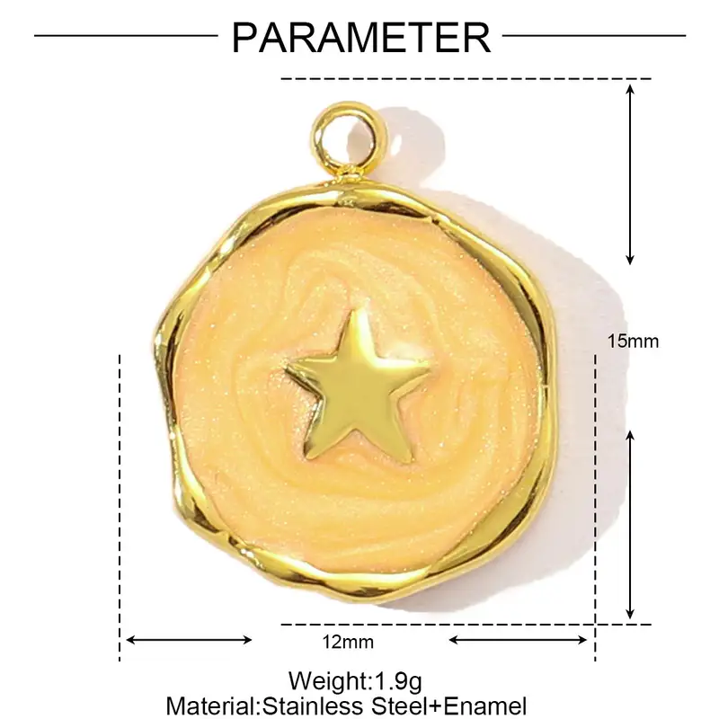 3pcs/Lot Stainless Steel Zircon Bear Paw DIY Bracelet Charm Heart Key Star Moon Necklace Pendant Woman Bowknot Jewelry Wholesale - Image 26