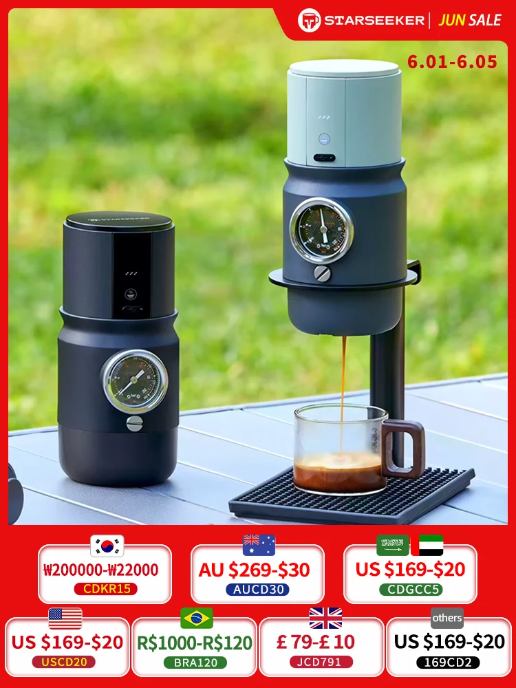 STARSEEKER Super58 Tragbare Elektrische Espressomaschine Reise Kaffeemaschine Für Camping Auto