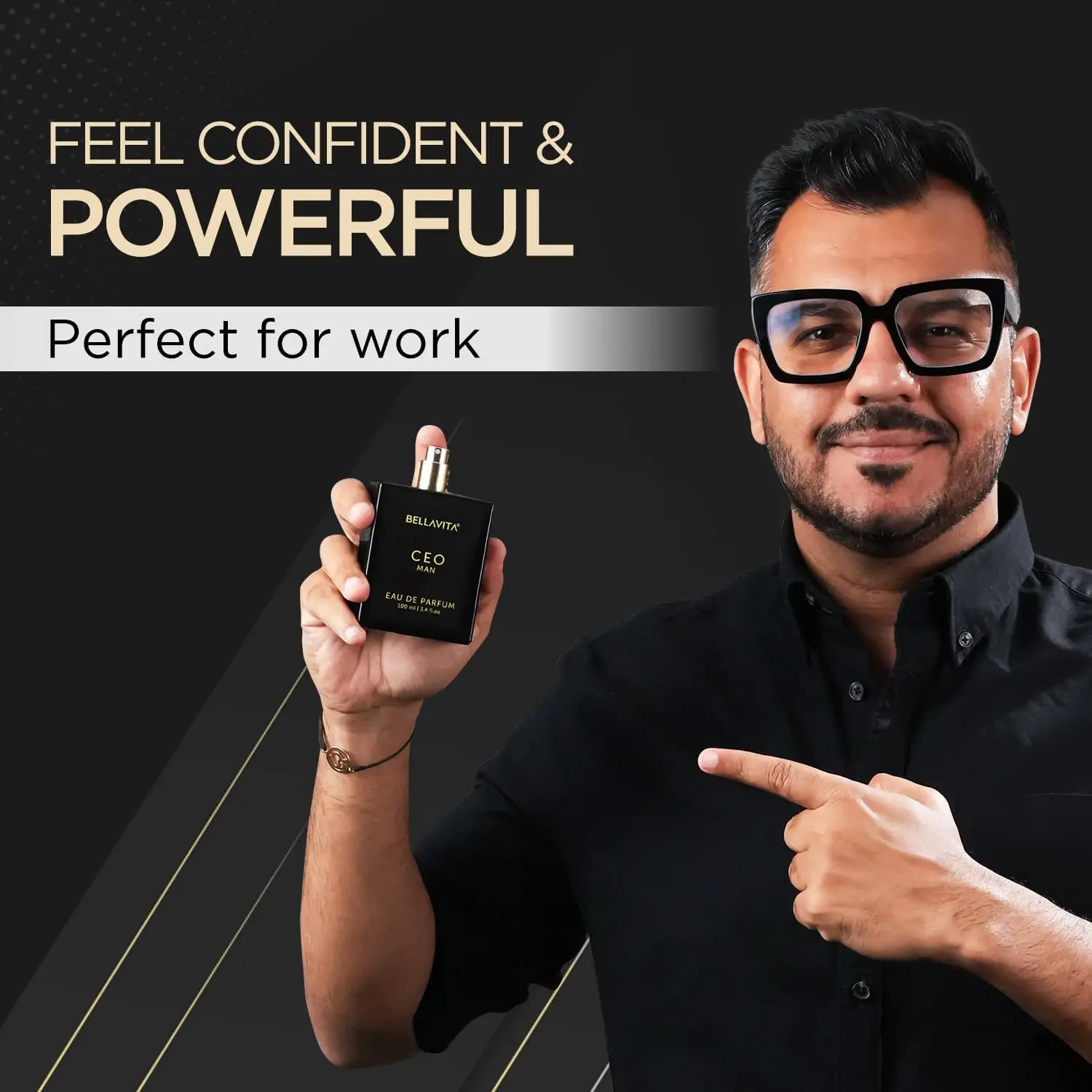 CEO MAN Eau De Parfum Perfume for Men with Lemon, Lavender, Tonka & Agarwood|Woody & Spicy Long Lasting EDP Fragrance Scent, 100 Ml