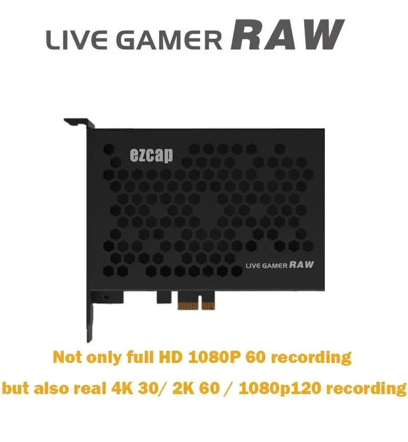 Ezcap PCIE Video Capture Card 1080p 4K HDMI Placa De Video Recording Game Live Streaming Device Sound Mixer Line In Audio Out