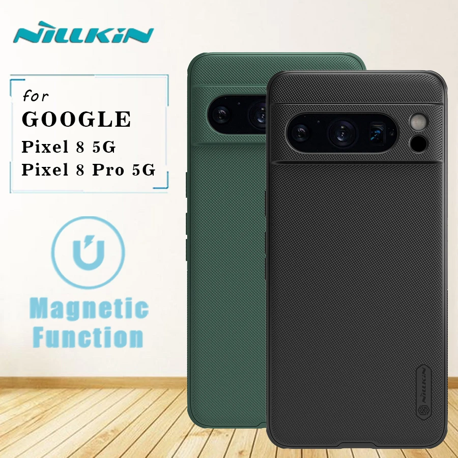 

Магнитный чехол для Google Pixel 8/8 Pro 5G Nillkin Super Frosted pro Shield, противоударный чехол из ТПУ + ПК, задняя крышка для Google Pixel 8 Pro