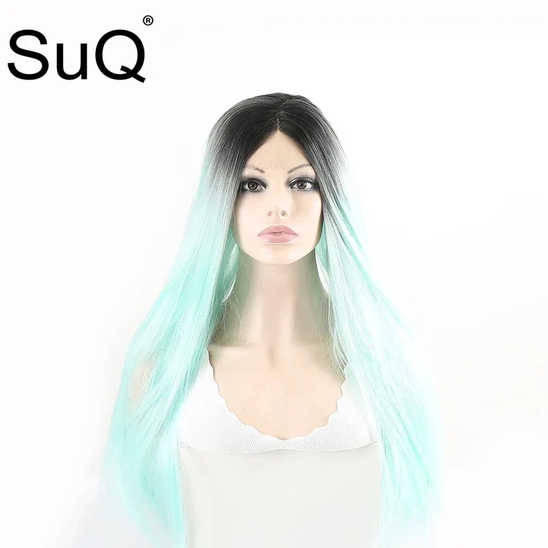 

FC6SuQ Short Bob Natural Front Wig Synthetic Hair High Temperature Black to Blonde Cosplay Wigs For Women@FC8！