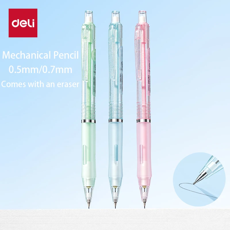

Deli 6pcs 0.5mm/0.7mm Mechanical Pencils Automatic Pencil Office Supplies Stationery Drawing Sketch Tools Gift School Supplies