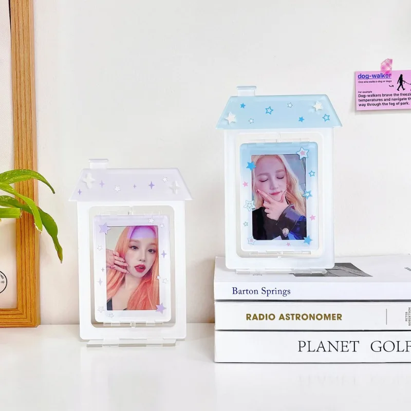 2024 INS Simple Wind Hot Selling Small House Rotary Card Card Brick Small Card Polaroid Desktop Card Sleeve Card Card