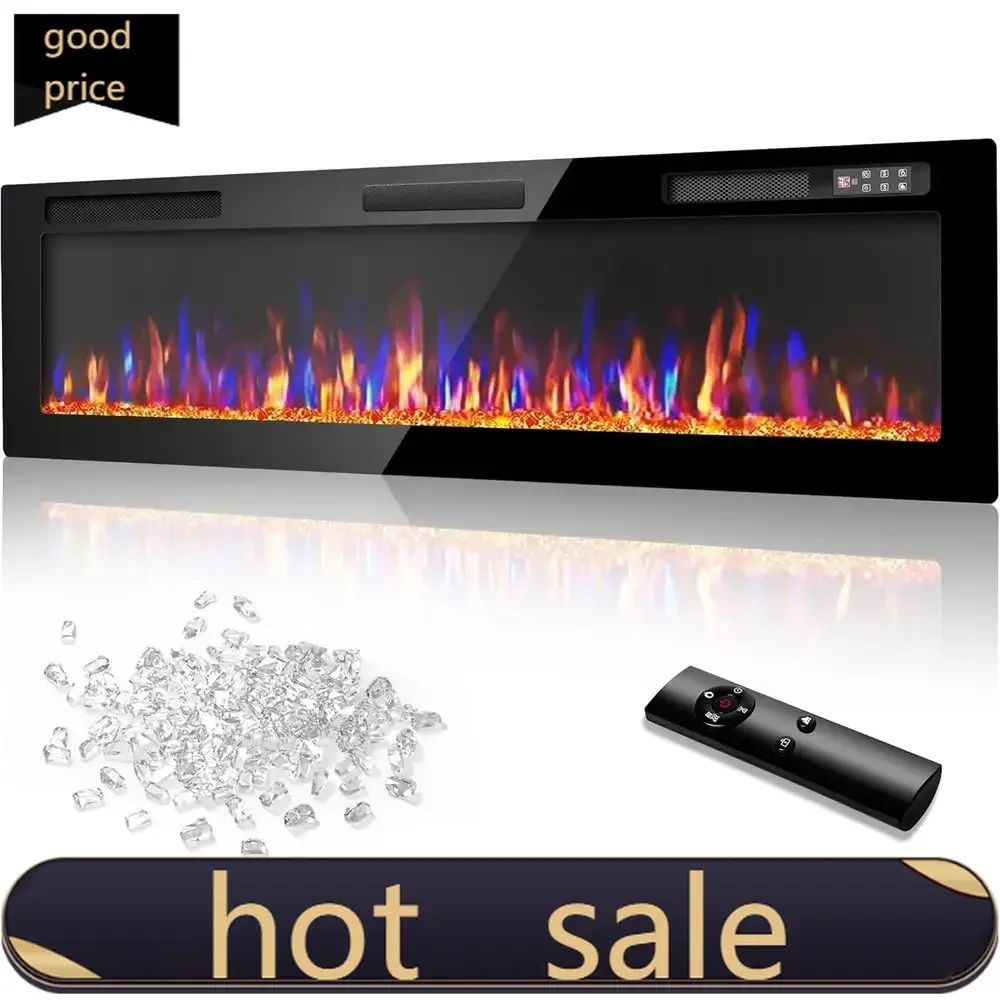 

Электрический камин Activity pricePopular72 Ultra Slim с пультом ДУ, настенный, с таймером сна, низкий уровень шума, 750/1500 Вт для гостиной