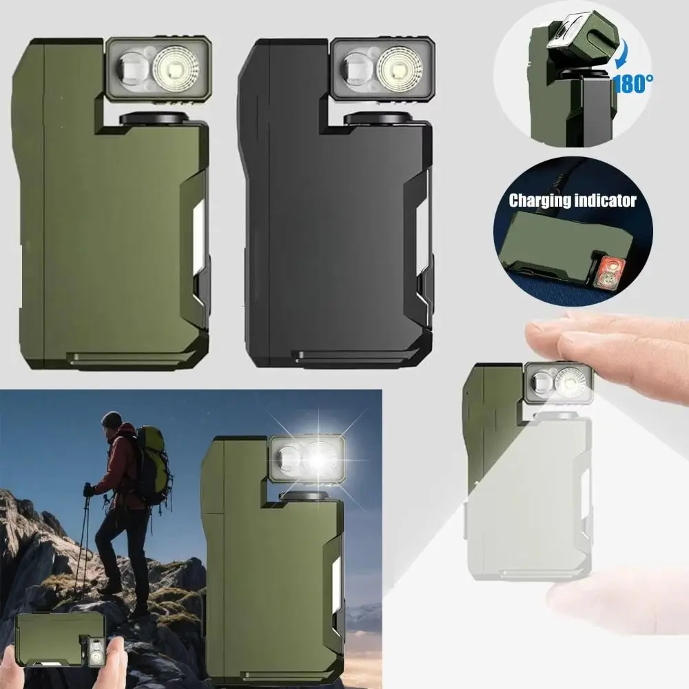 Mini G5 Rechargeable Keychain Flashlights Ultra Bright with 180° Rotation & Dual Light Work Light Camping Lantern for Outdoor