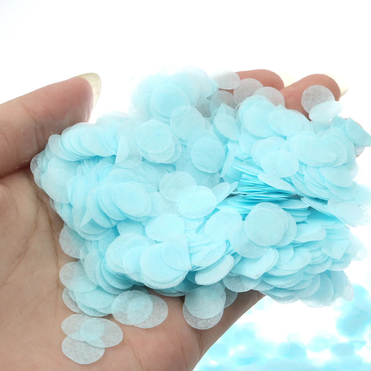 

Confetti Christmas Party Birthday Flash Banquet Decorations Wedding Balloon Sequins Sky-blue Color