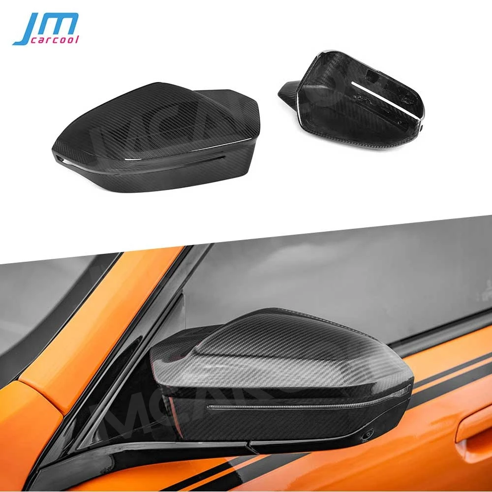 

Dry Carbon Fiber Car Side Wing Mirror Cover Rear View Caps For BMW 5 Serise G60 G68 2024+ ABS 2pcs Mirror Covers Car Accessories