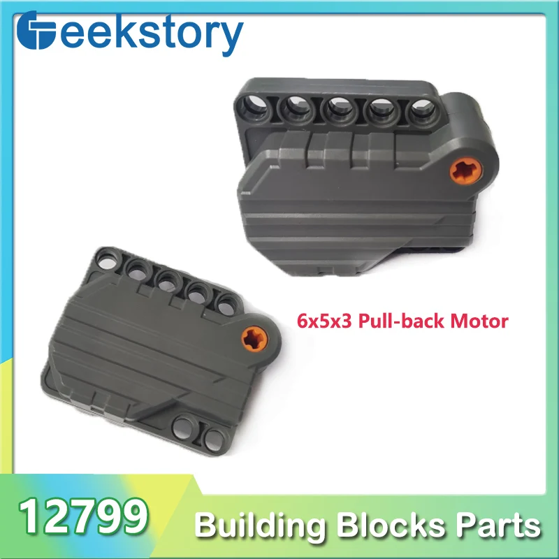 12799 6x5x3 Pull Back Motor Technical Buidling Blocks Parts Modification MOC Bricks DIY Toys For Car Vehicle 12787c01 Model