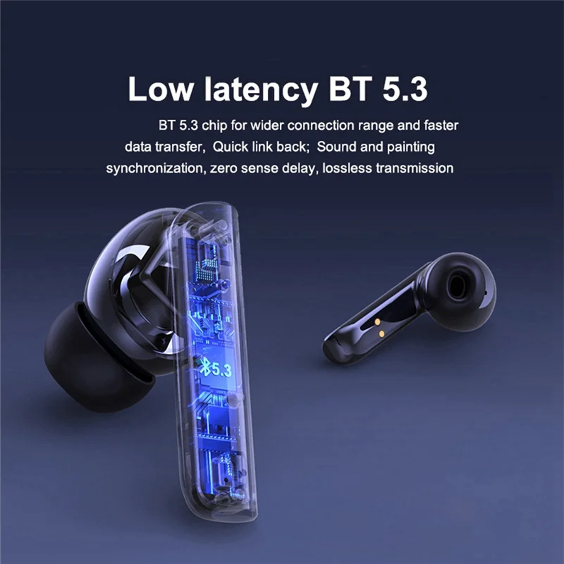 ANC-auriculares inalámbricos con Bluetooth, dispositivo de audio con cancelación de ruido, doble trigo, ENC, HD, para llamadas