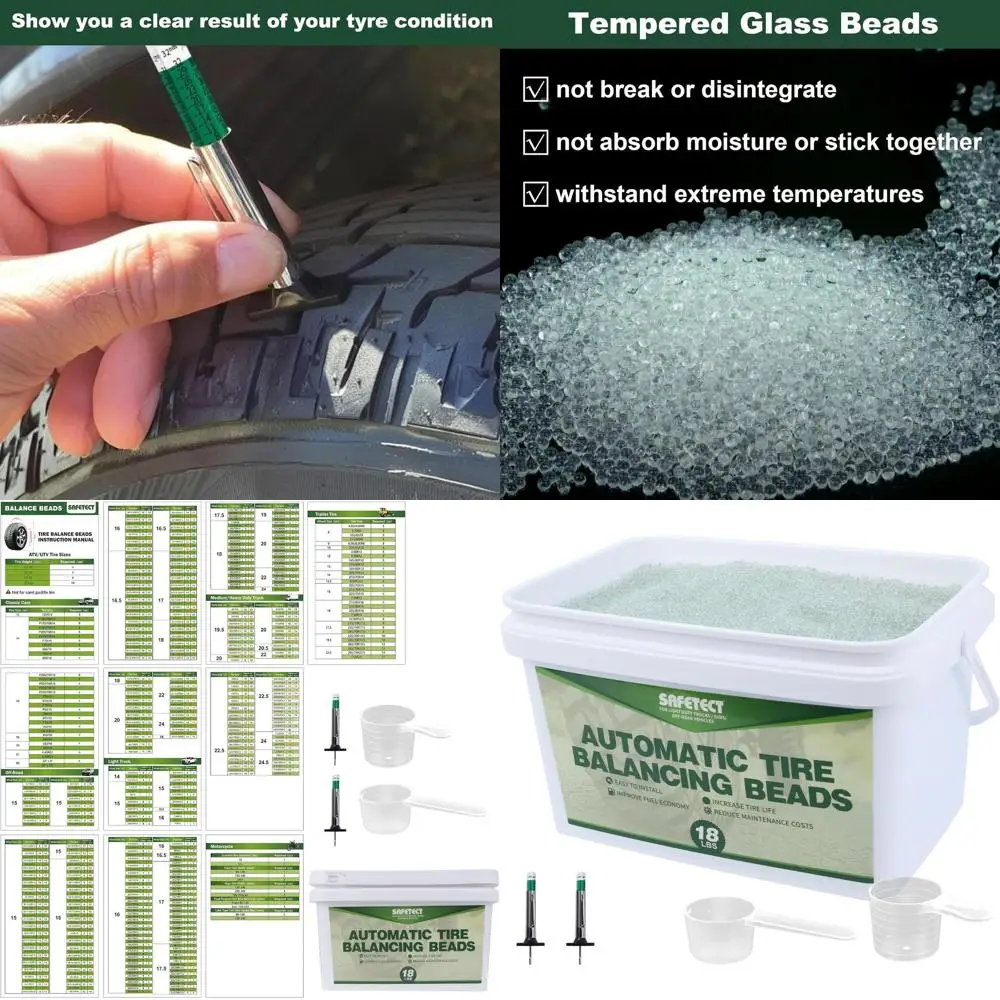 

Балансировочные бусины для шин 288 унций, балансировочные бусины из закаленного стекла для баланса шин для грузовиков, прицепов, внедорожников, с тирсом