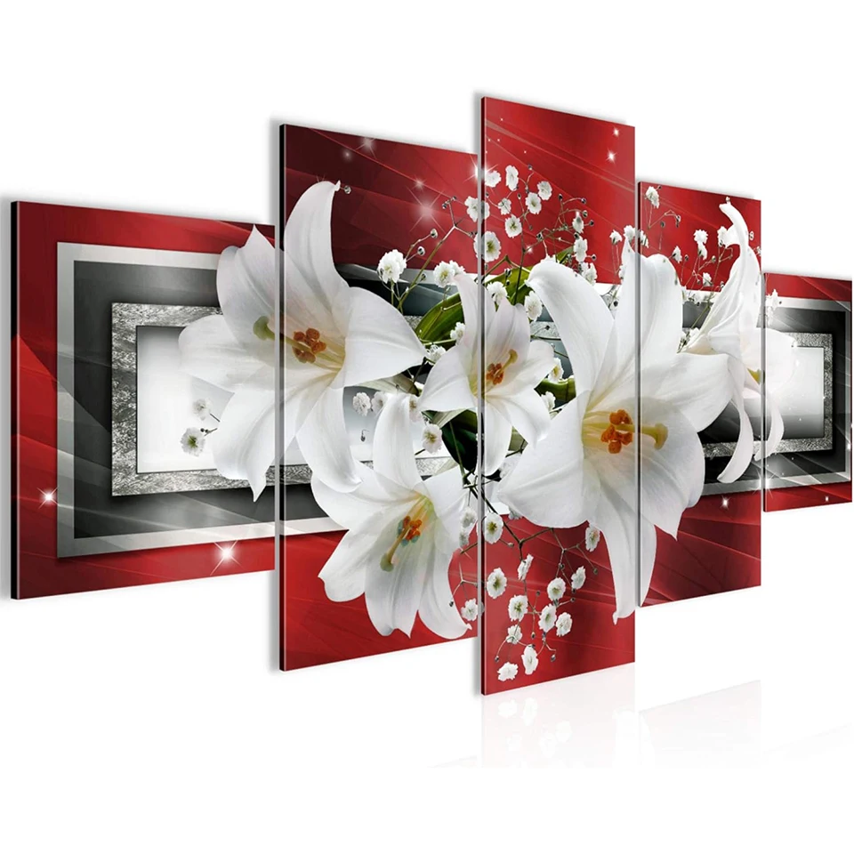 

Red Lily diamond painting new 2024 DIY Multi-picture Full Square Round diamond mosaic Embroidery Jewelry cross stitch Home Deco