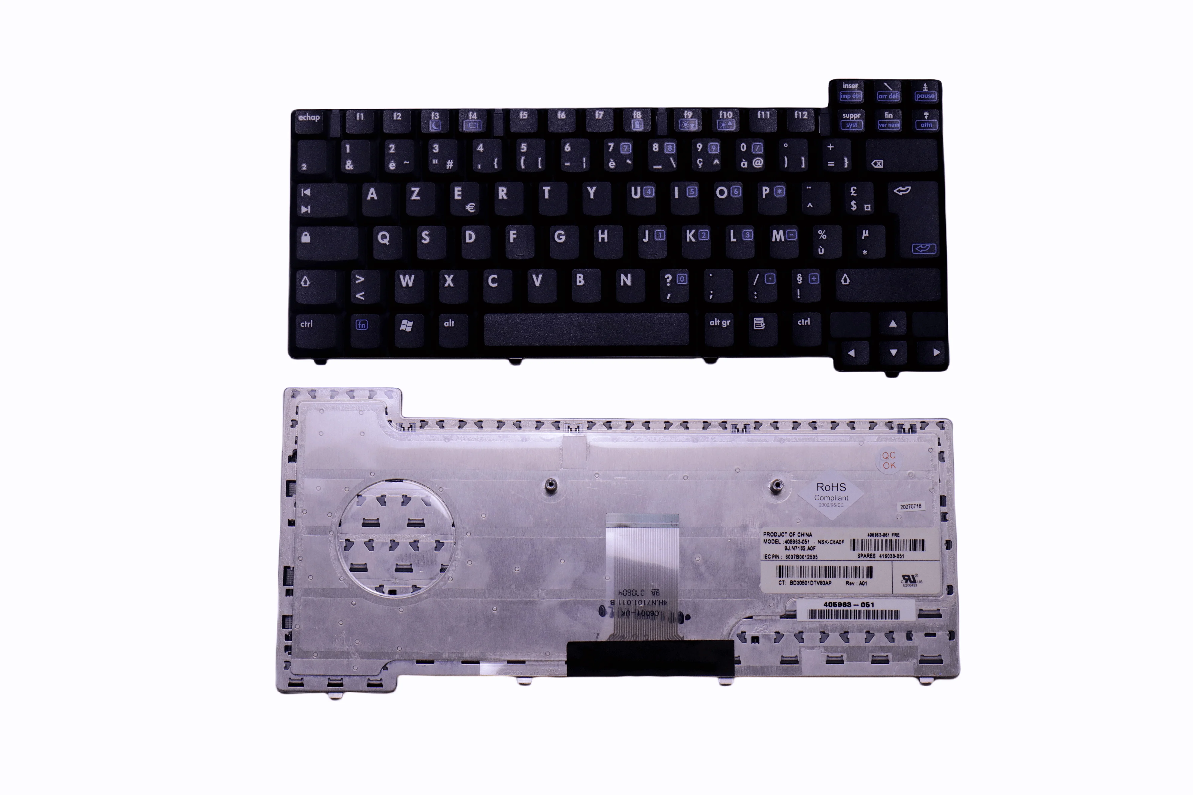 NEW French  Keyboard For HP NC6110 NC6100 NX6110 NX6120 Black