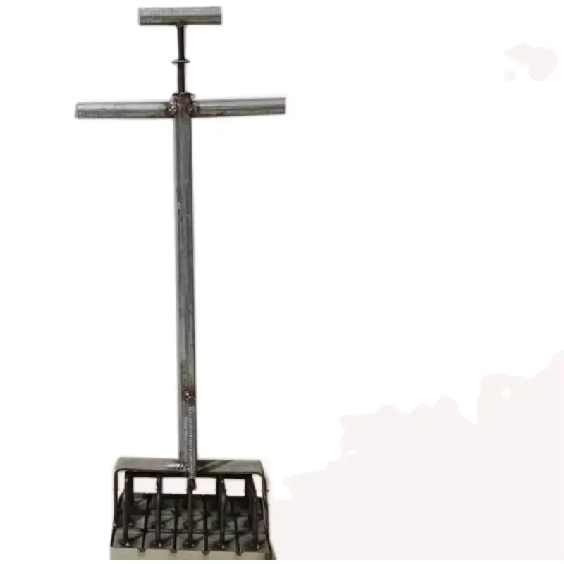 Stand up Hand-Held Stainless Steel Manual Quad Seedling Soil With Comfort-Grip Handle