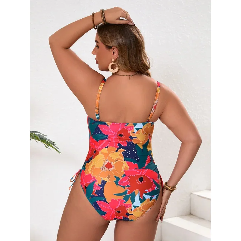 Plus Size Swimwear Women's Swimsuit 2026 High Waist Bikini One-Piece Swimsuit Summer Big Size Tummy Control Bathing Suit Woman