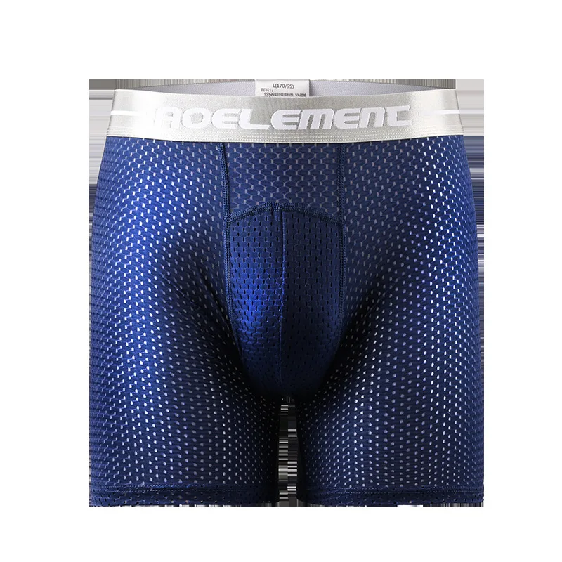 New American-Style Plus-Size Ice Silk Mesh Sports Underwear for Men, Five-Inch Extended Running and Fitness Boxer Briefs view 5
