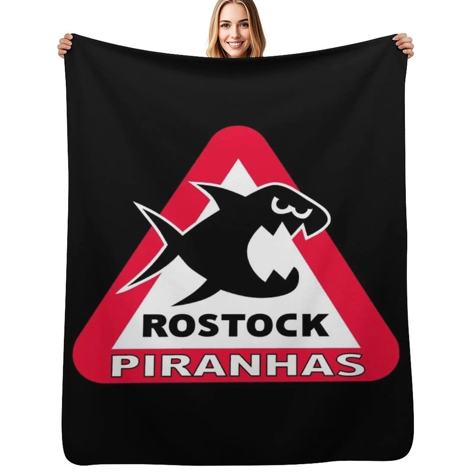 Rostock Piranhas Throw Blanket Soft Solid Color Blanket for Couch Bed