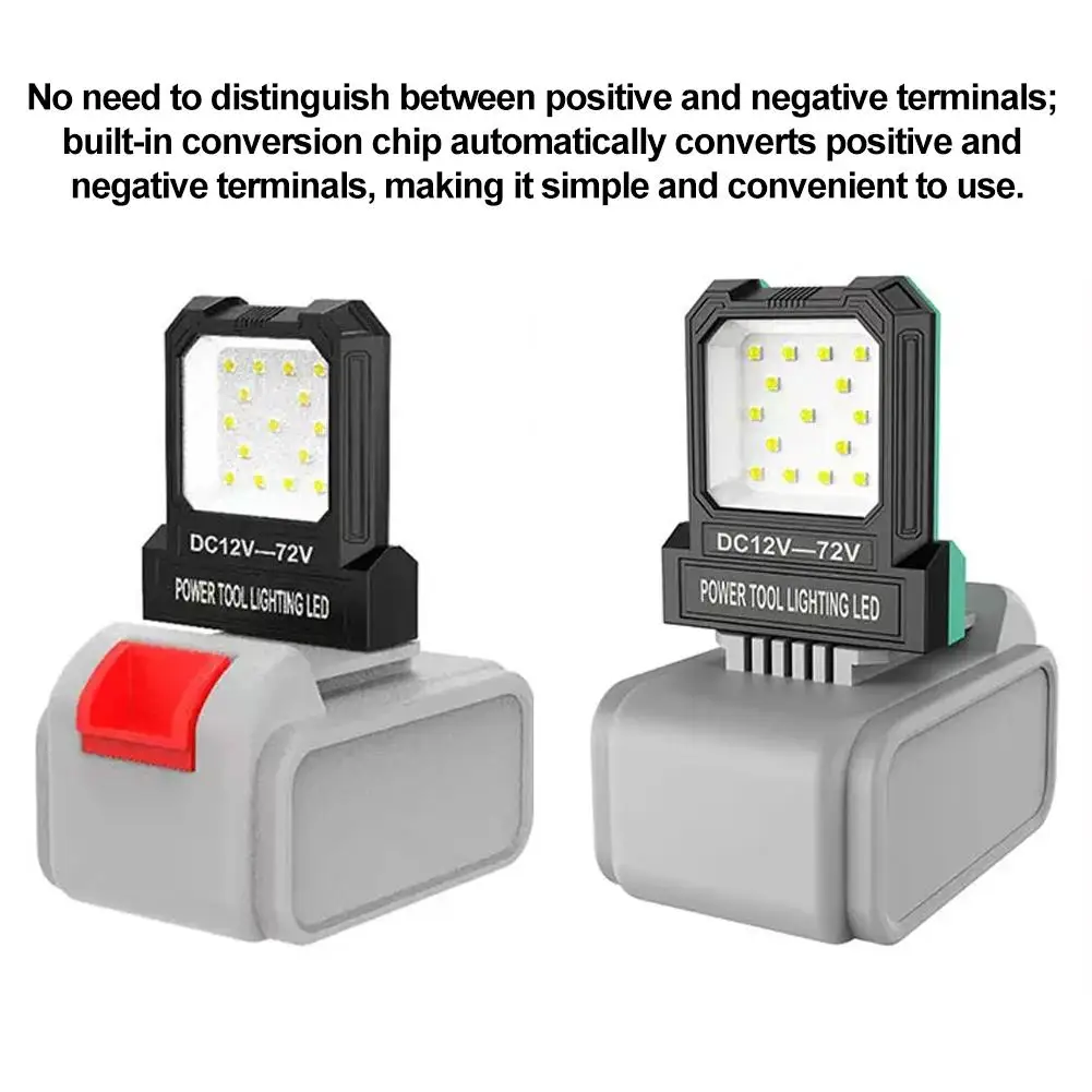 12V-85V Electric Tool Lithium Battery Universal LED Work Light 550LM Power Tool Lighting Lamp Outdoor Auto Repair Work Light