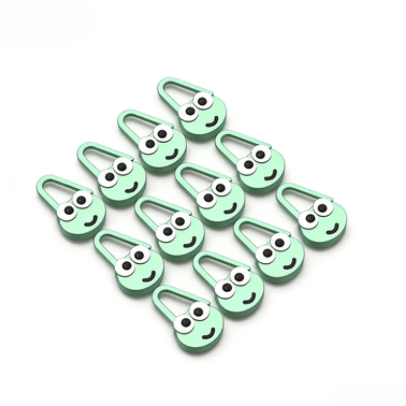 12 Stück Kawaii Cartoon Frosch Verschluss-Maschenmarkierer Niedliche Tier-Stricknadel-Clips DIY Handgemachtes Nähzubehör Werkzeug – Detail 6