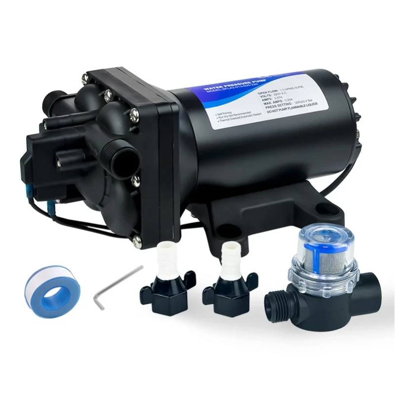 

New 42 Upgraded Diaphragm Pump 220v Household AC Booster Self-priming Pump Quiet Electric Pumping High Pressure Pump