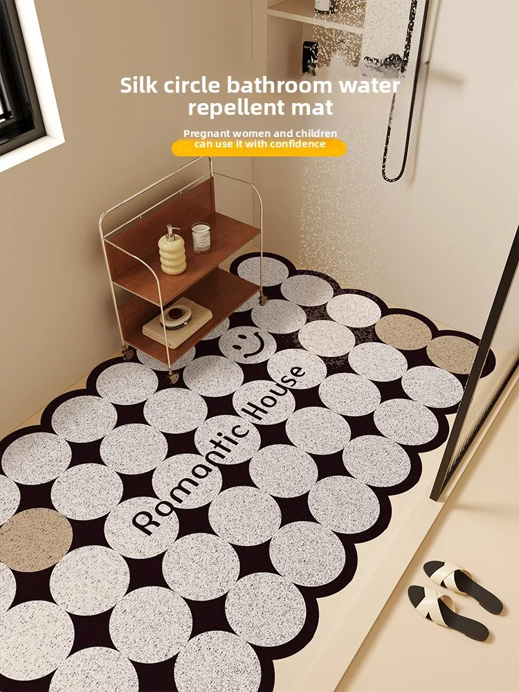 

Настраиваемый противоскользящий коврик Batoom, дренажный коврик для ванной комнаты, детский коврик для купания, полый шелковый круг, нескользящий напольный коврик