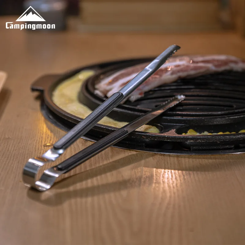 CAMPINGMOON Anti-Verbrühungs-BBQ-Clip, dicker Brot- und Lebensmittelhalter aus Edelstahl 304, koreanischer Stil SJ10