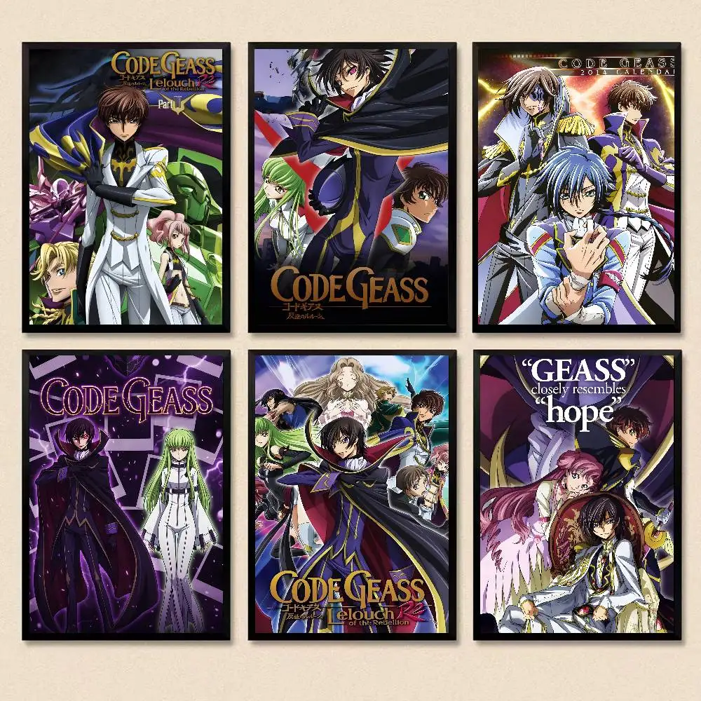 Anime C-Code Geass Poster Room Decor Waterproof Sticky For Home Bar Wall Art Decoration