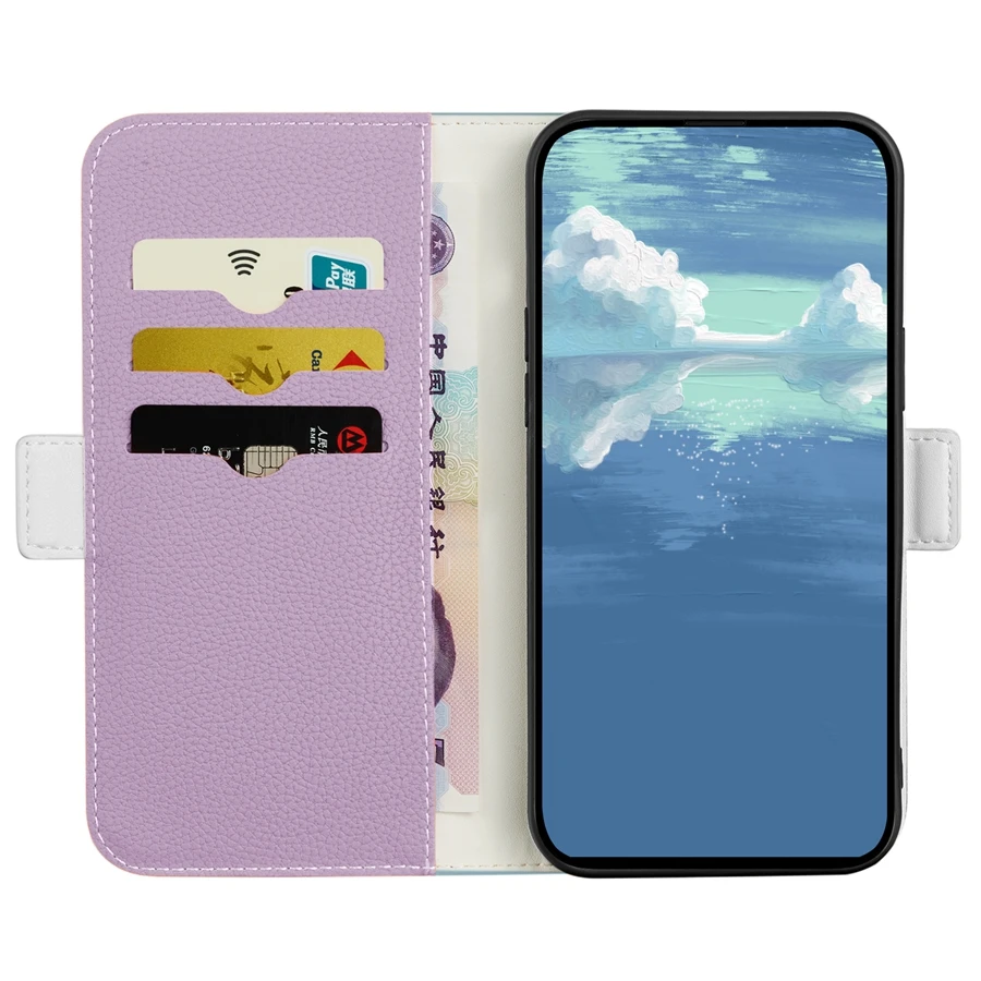 Wallet Little Lychee Pattern Candy Color Leather Case For iPhone 15 Pro Max 14 13 Mini 12 11 SE 2022 2020 X XR XS Max 8 7 Plus