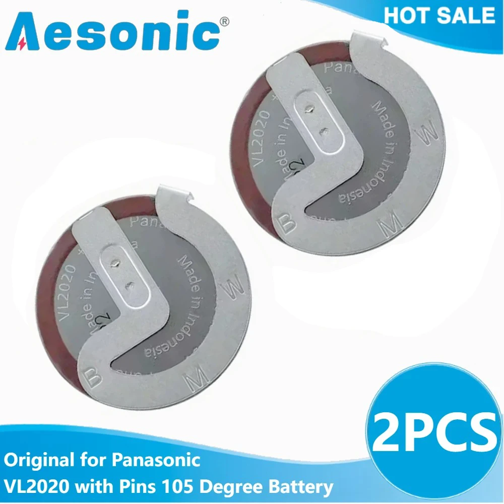 2 uds 3V Original para Panasonic VL2020 con pines batería de litio recargable de 105 grados 2020 VL2020/HFN para Sensor de neumático de llave de coche
