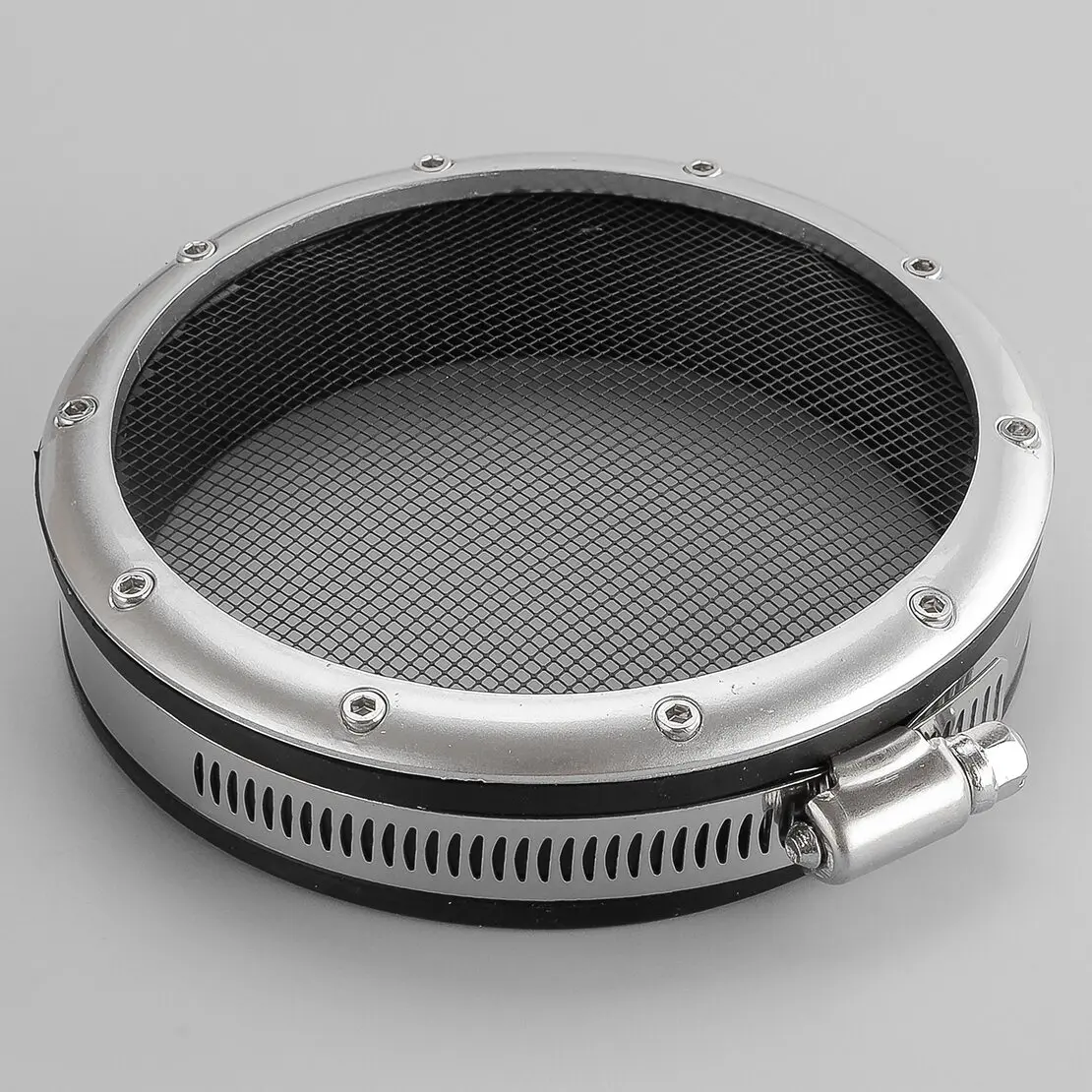 واقي شواية مدخل توربو فضي مقاس 4 بوصات للسيارة، واقي شبكي من قطعة واحدة بتصميم Turbonetics #1
