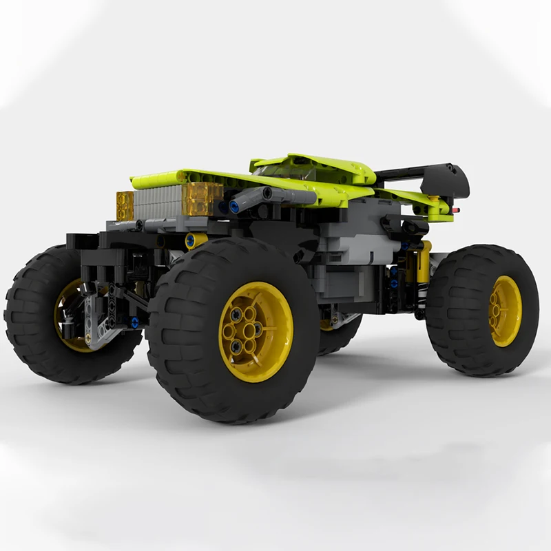 444PCS MOC 8165 몬스터 점퍼 테크닉 리메이크 DIY 모듈식 빌딩 블록 자동차 모델 조립 교육 장난감