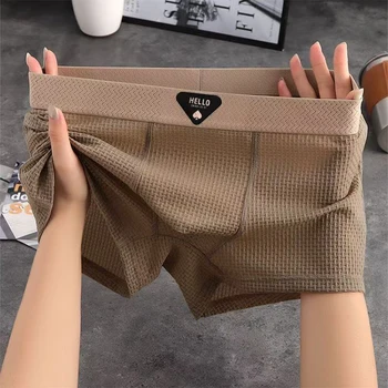 4pcs Boxer Shorts Men's Ice Silk Underwear Cool Thin Underpants Breathable Sexy Panties U Convex Lingerie Plus Size L-6XL 2 4pcs Boxer Shorts Men's Ice Silk Underwear Cool Thin Underpants Breathable Sexy Panties U Convex Lingerie Plus Size L-6XL 2