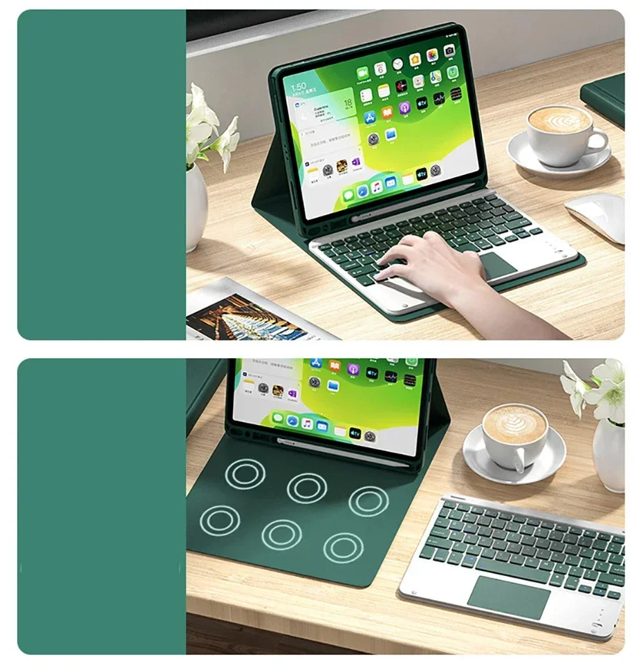 For iPad Air 6th Generation 11 Inch Case, Keyboard Cover for iPad Air 6th Generation 11 Inch M2 2024 A2902 A2903 A2904