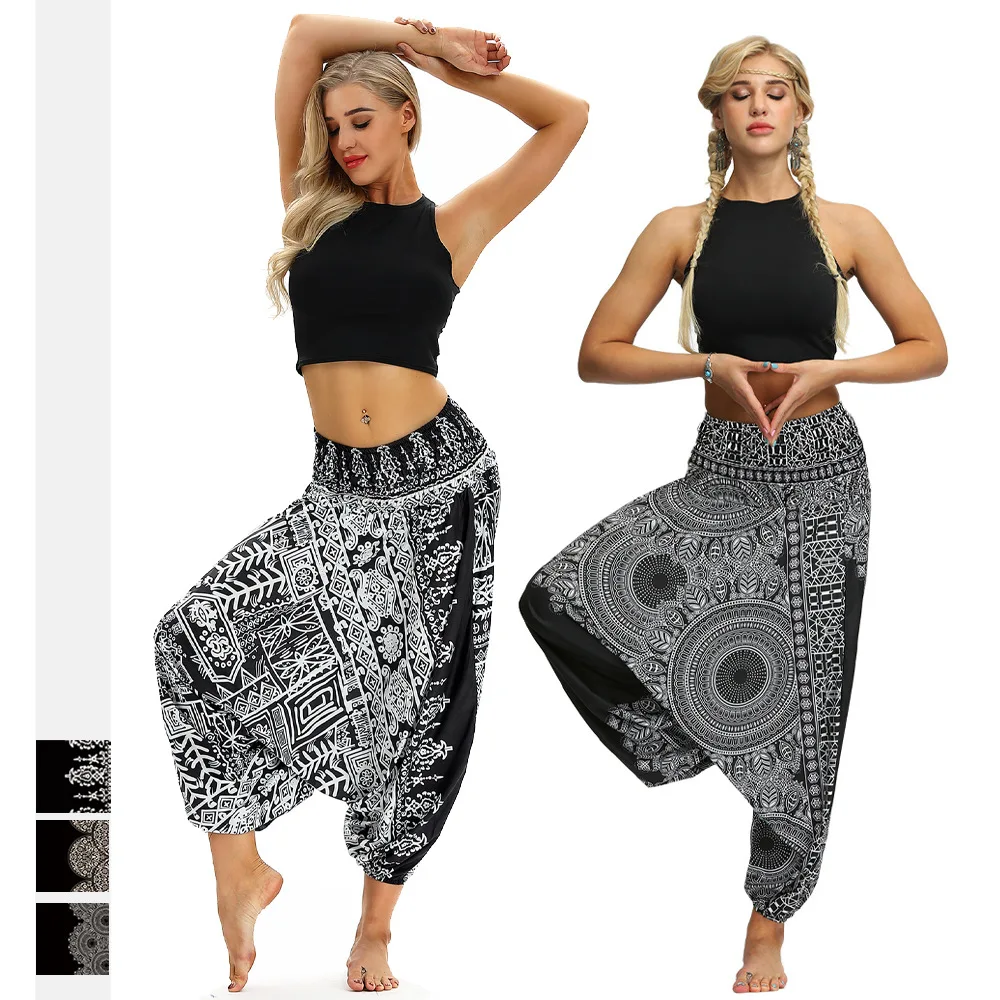 

Women's Drop Crotch Ankle Balloon Joggers,Cotton Boho Hippie Harem Pants,Casusal Oversized Palazzo Meditation Pants