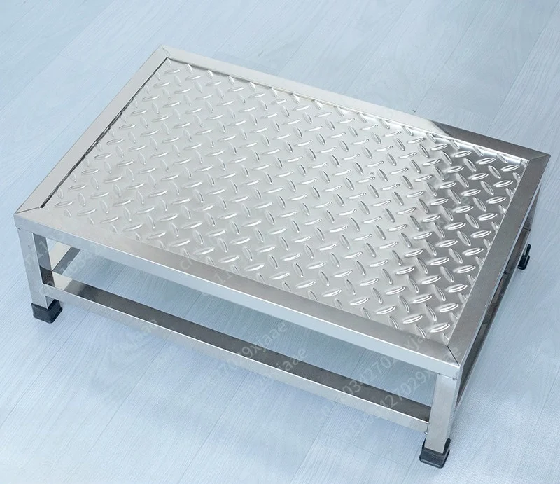 Anti-Slip Stainless Steel Step Stool Heavy Duty Heightening Foot Rest for Industrial Home Use Workshop Garage