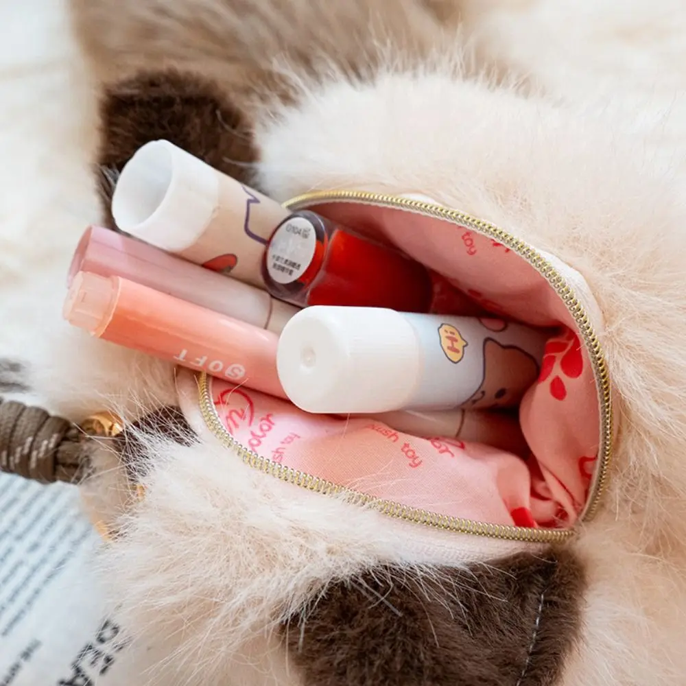 Cute Kitten 33CM Cat Plush Keychain Long Tail Cute Kitten Pendant Purse Big Head Ragdoll Cat Stuffed Keychain Bag Pendant