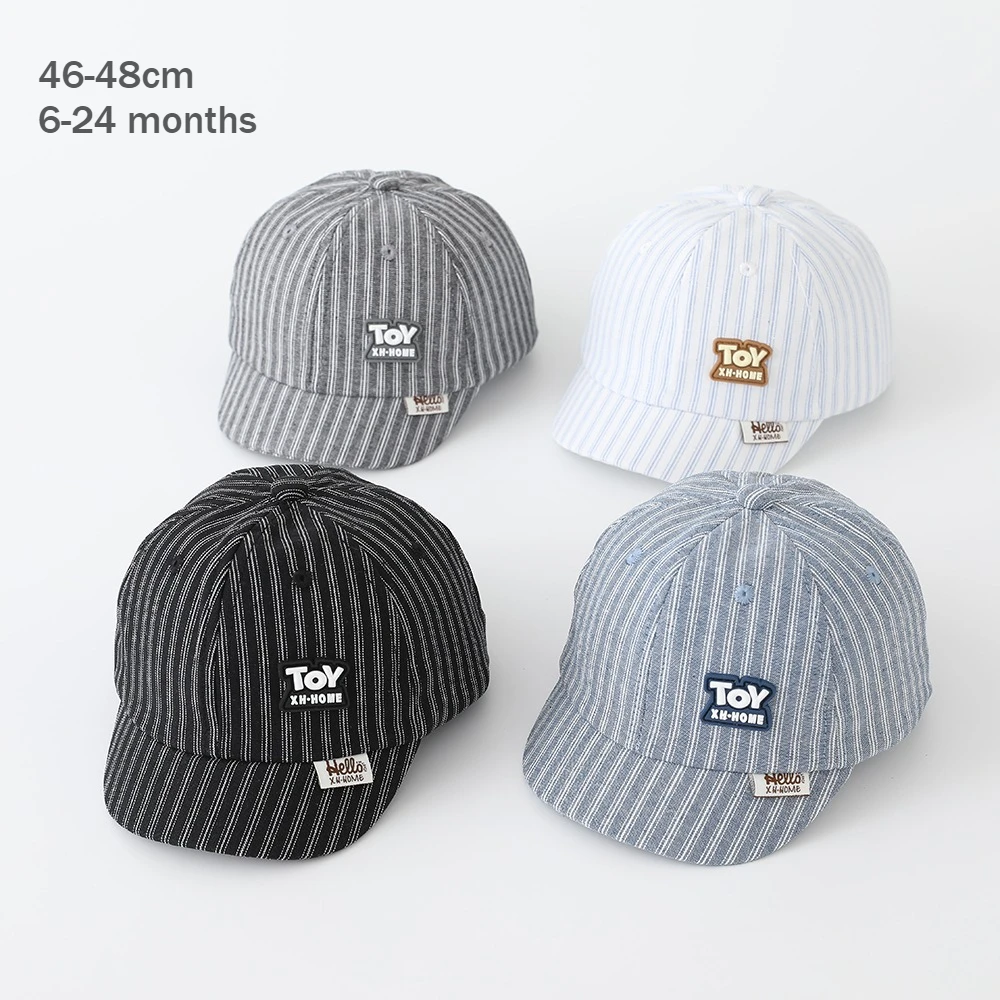 Baby-Mütze 46-48CM 6-24 Monate Frühling Neugeborene Niedliche Modische Karierte Kappe Kleinkind Sonnenschutz Kinder Baseballmütze Mädchen Hüte Jungen Caps