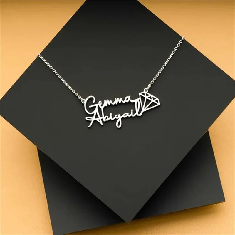 Collares militares personalizados con corte láser para mujer, cadena bonita de color Pastel, regalo novedoso, BFF Funky Mom Oldschool