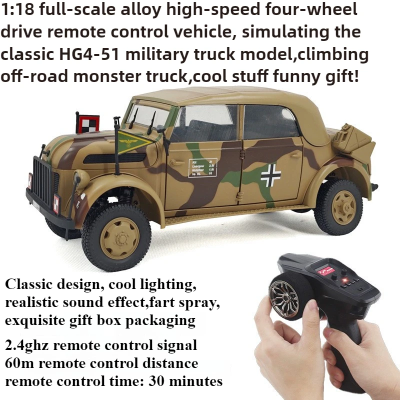 Cool Stuff Funny Gift-1:18 High-speed 4WD Rc Truck,Remote Control Car Toy,Climbing Off-road Rc Cars,Monster Truck,Toys for Kids