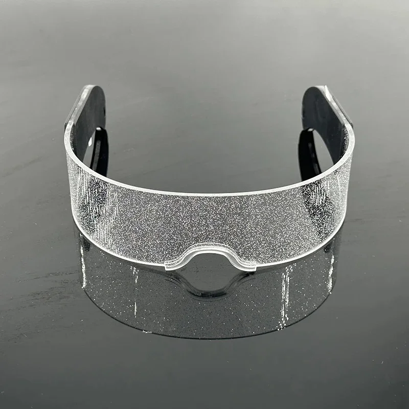 LED-Leuchttech-Brille mit wiederaufladbarem USB-Cyberpunk-Design für Musikfestivals/Rave-Partys – Schutzbrille mit Sternenlichteffekten