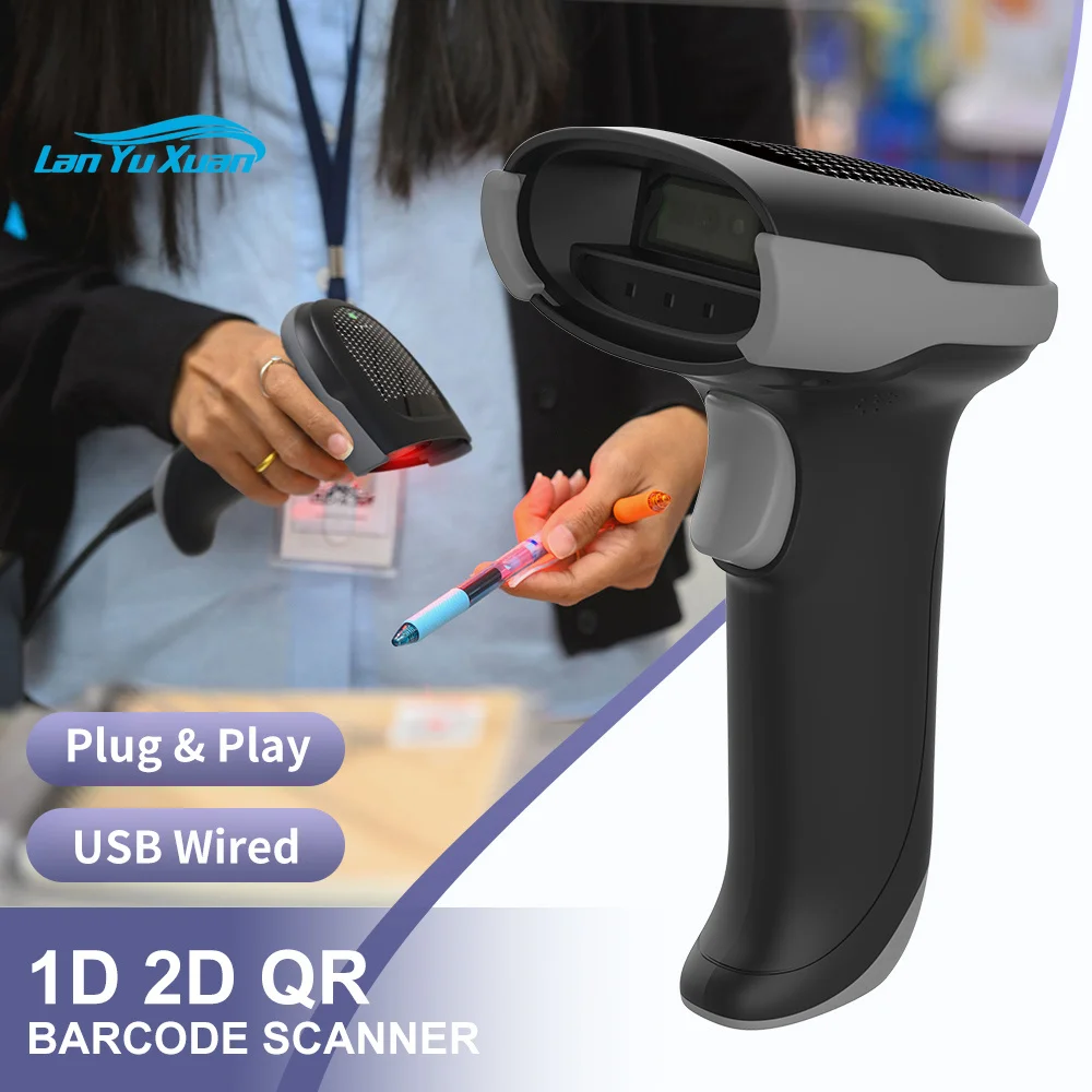 GTCODESTAR  X-1500 2D Wired Barcode Scanner USB QR Code Scanner 1D Barcode Reader for Warehouse Inventory Barcode Scannning