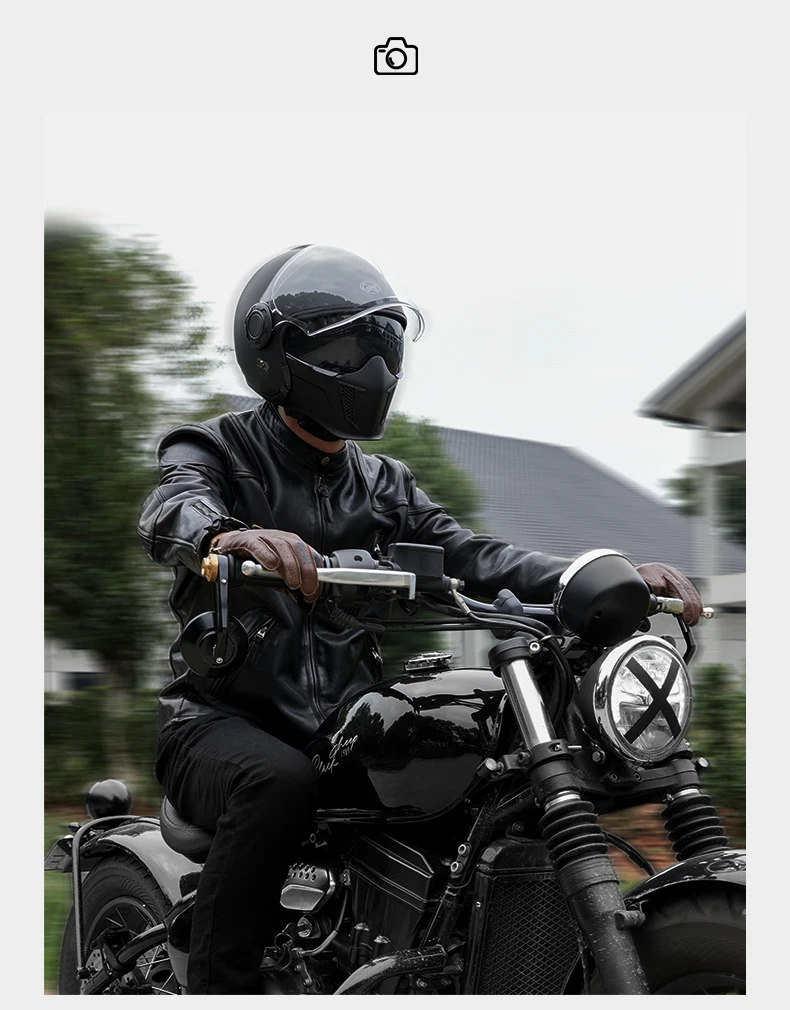 Modular Motorcycle Helmet Double Lens Full Face Motorcycle Helmet Man Woman Retro DOT Open Face Motorcycle Helmets Casco Moto