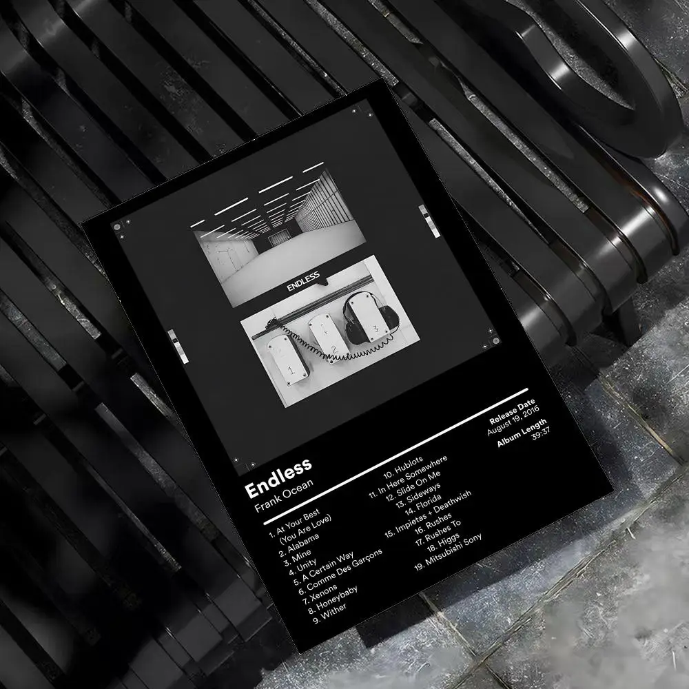 F-Frank Ocean Rapper Sänger Poster Wohnzimmer Schlafzimmer Bar Flur Klebende Wandkunst Druck Wasserfest Ästhetische Dekoration – Detail 8