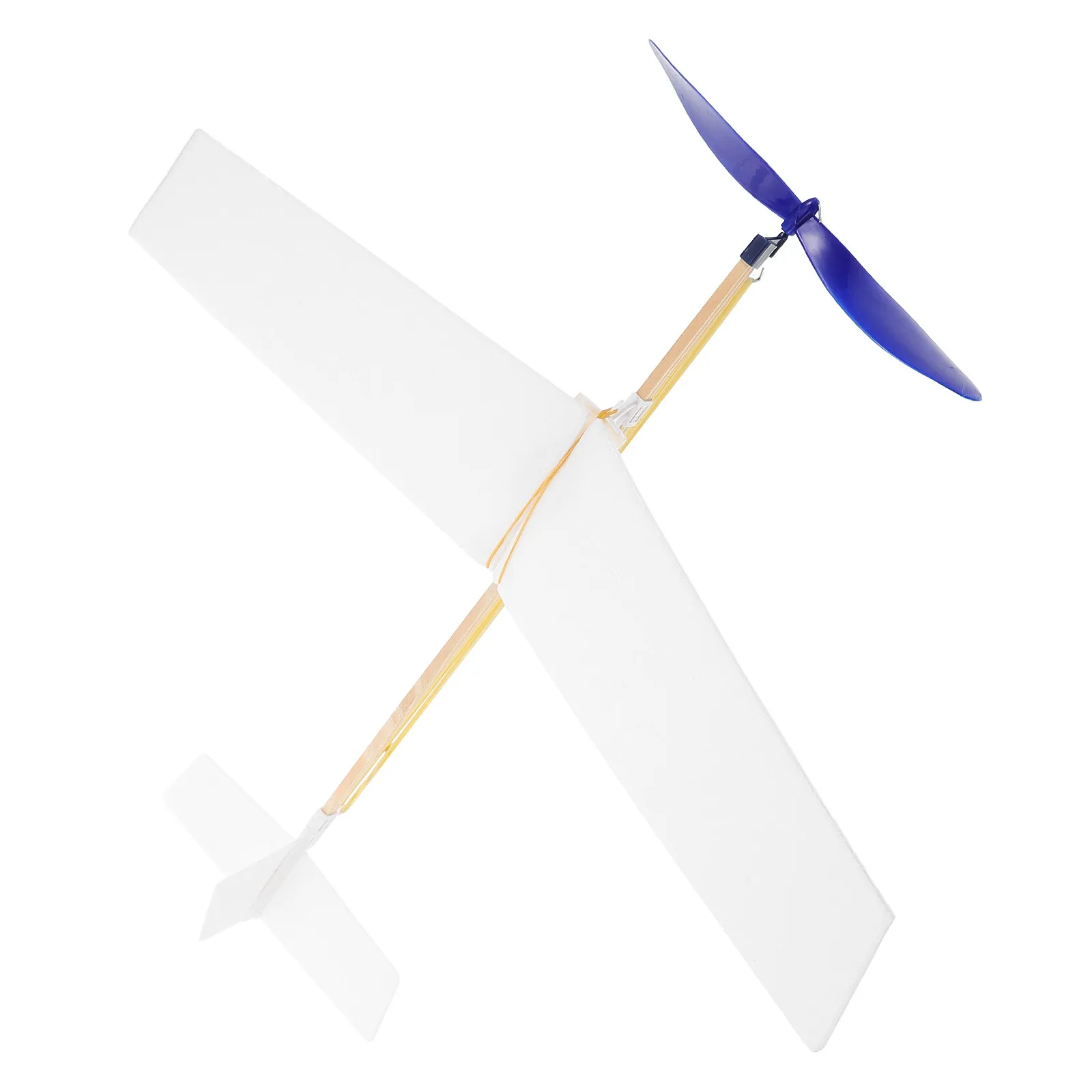 Avião de Espuma DIY com Motor de Elástico, Kit Educacional Pintável para Crianças e Adultos, Voo ao Ar Livre com Lançamento Manual